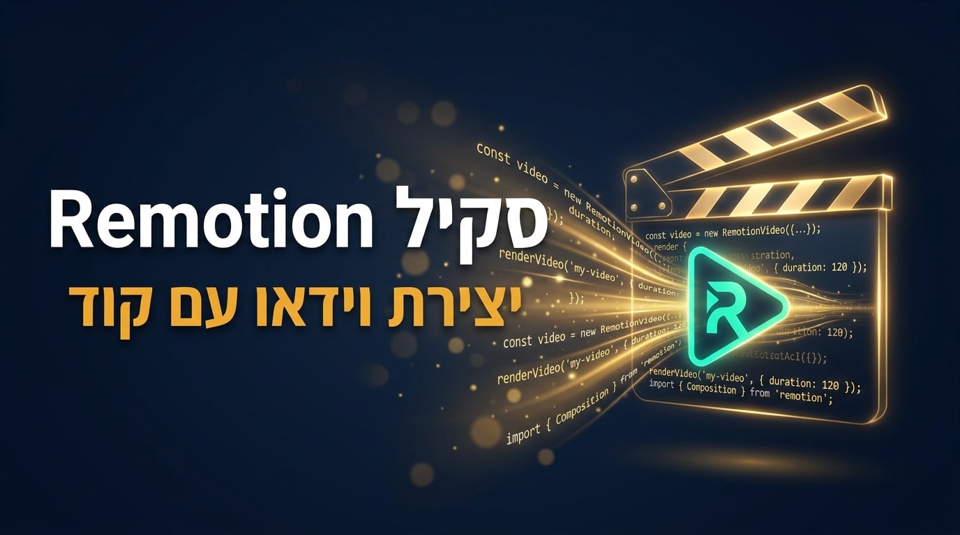 סקיל Remotion יצירת וידאו עם קוד