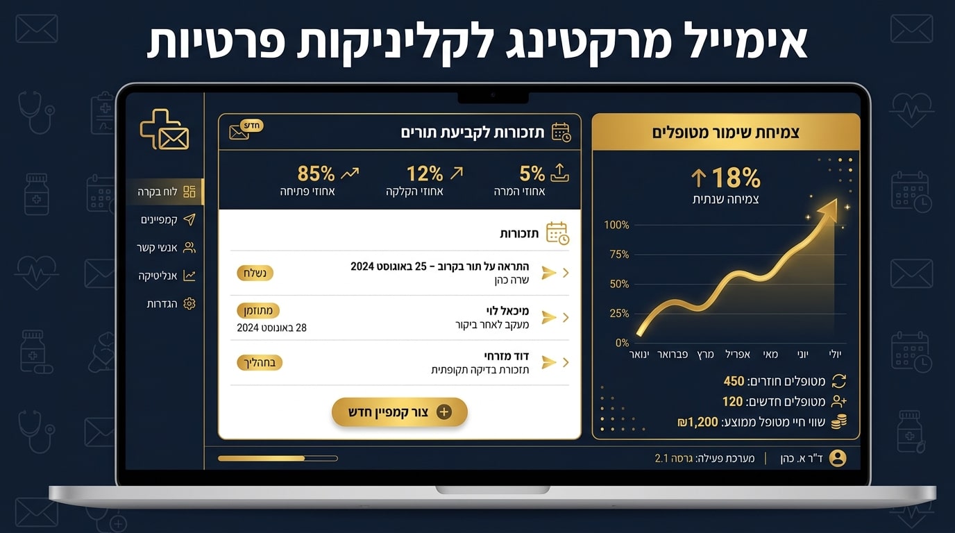 אימייל מרקטינג לקליניקות פרטיות