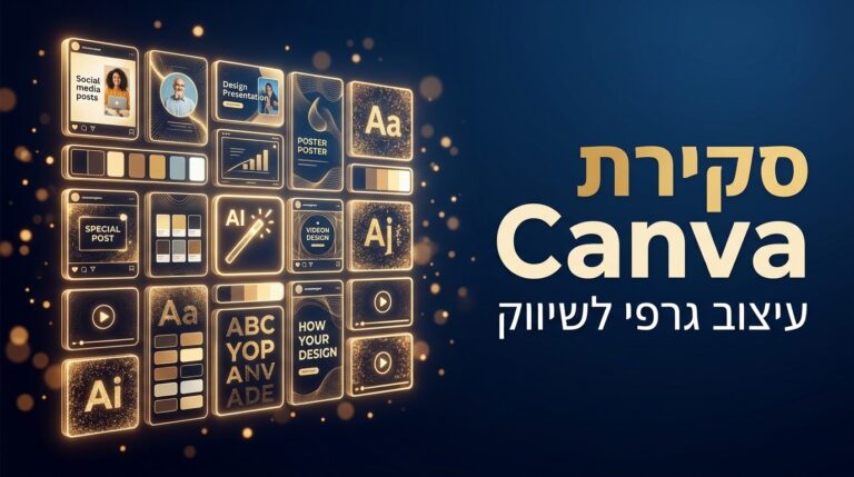 סקירה מקצועית של קאנבה ופלטפורמת עיצוב גרפי לשיווק - מסך 1