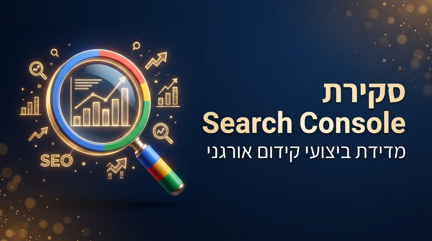 סקירה מקצועית של גוגל סרץ' קונסול ושל מדידת SEO - מסך 1