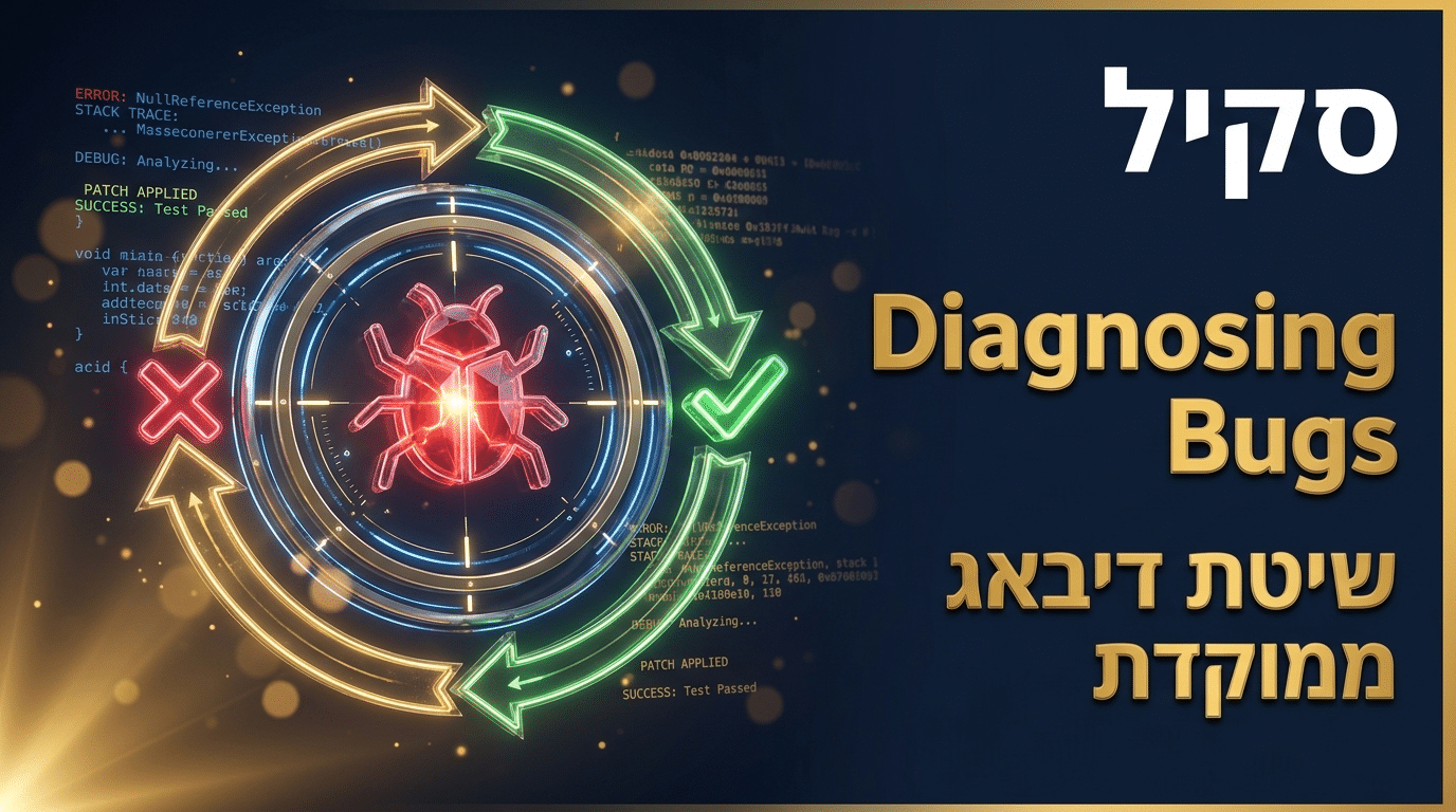 תמונת כותרת לפוסט: סקיל diagnosing-bugs לקלוד קוד