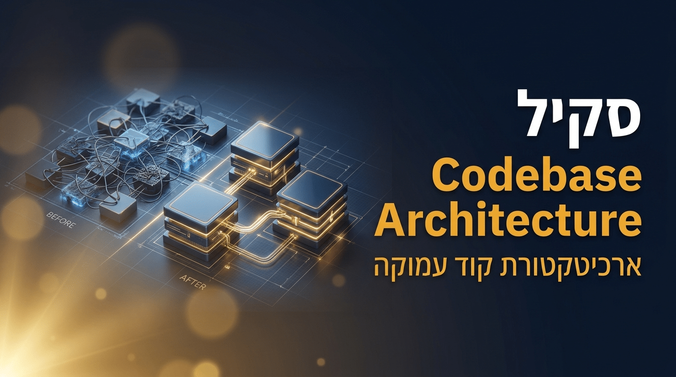 תמונת כותרת לפוסט: סקיל improve-codebase-architecture לקלוד קוד