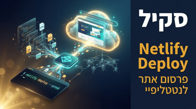 תמונת כותרת לפוסט: סקיל netlify-deploy