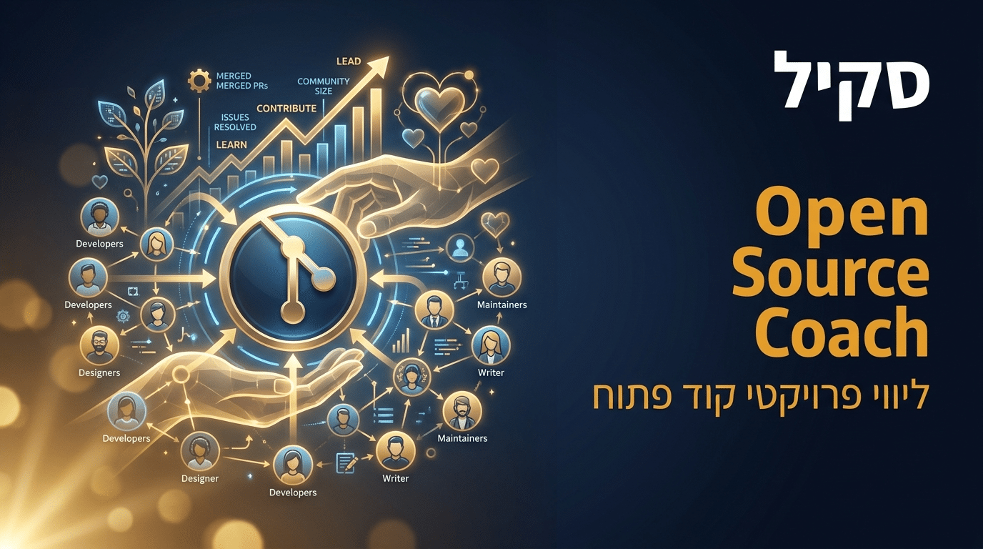 תמונת כותרת לפוסט: סקיל opensource-guide-coach לקלוד קוד