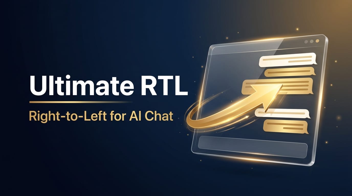 תוסף הכרום Ultimate RTL לצ'אט AI מימין לשמאל