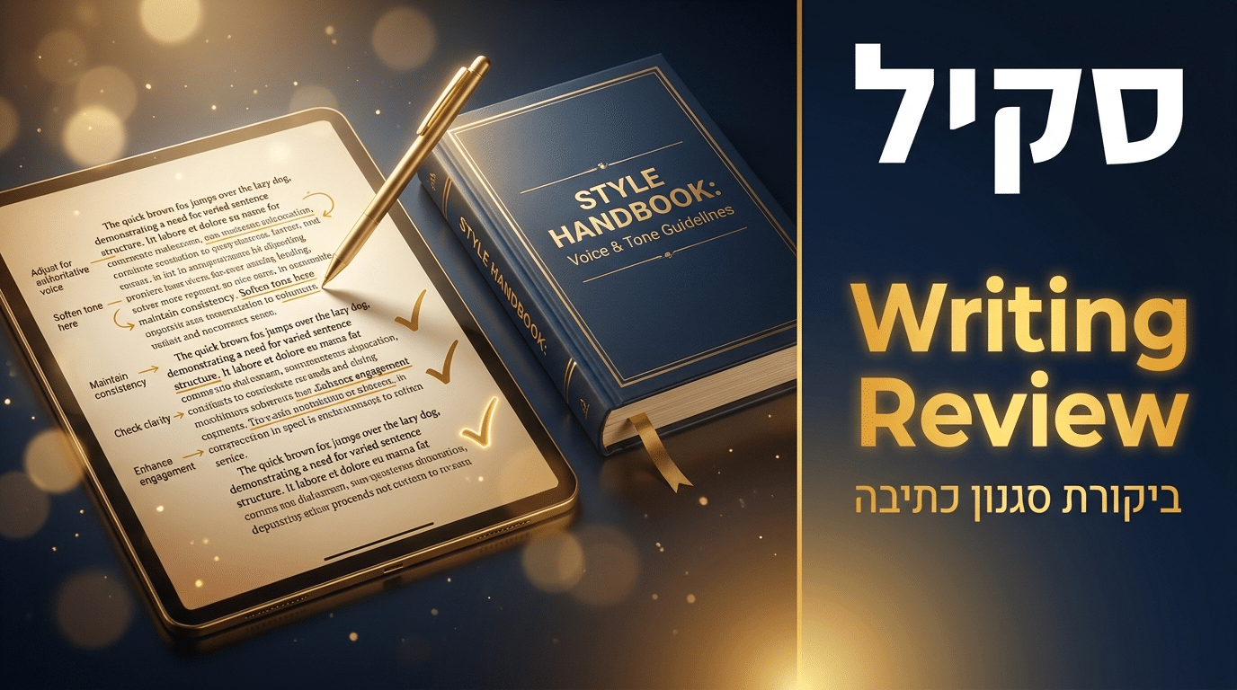 תמונת כותרת לפוסט: סקיל writing-guidelines לקלוד קוד
