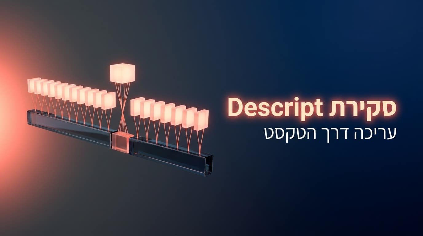 סקירה מקצועית של דיסקריפט מערכת עריכת הווידאו דרך טקסט